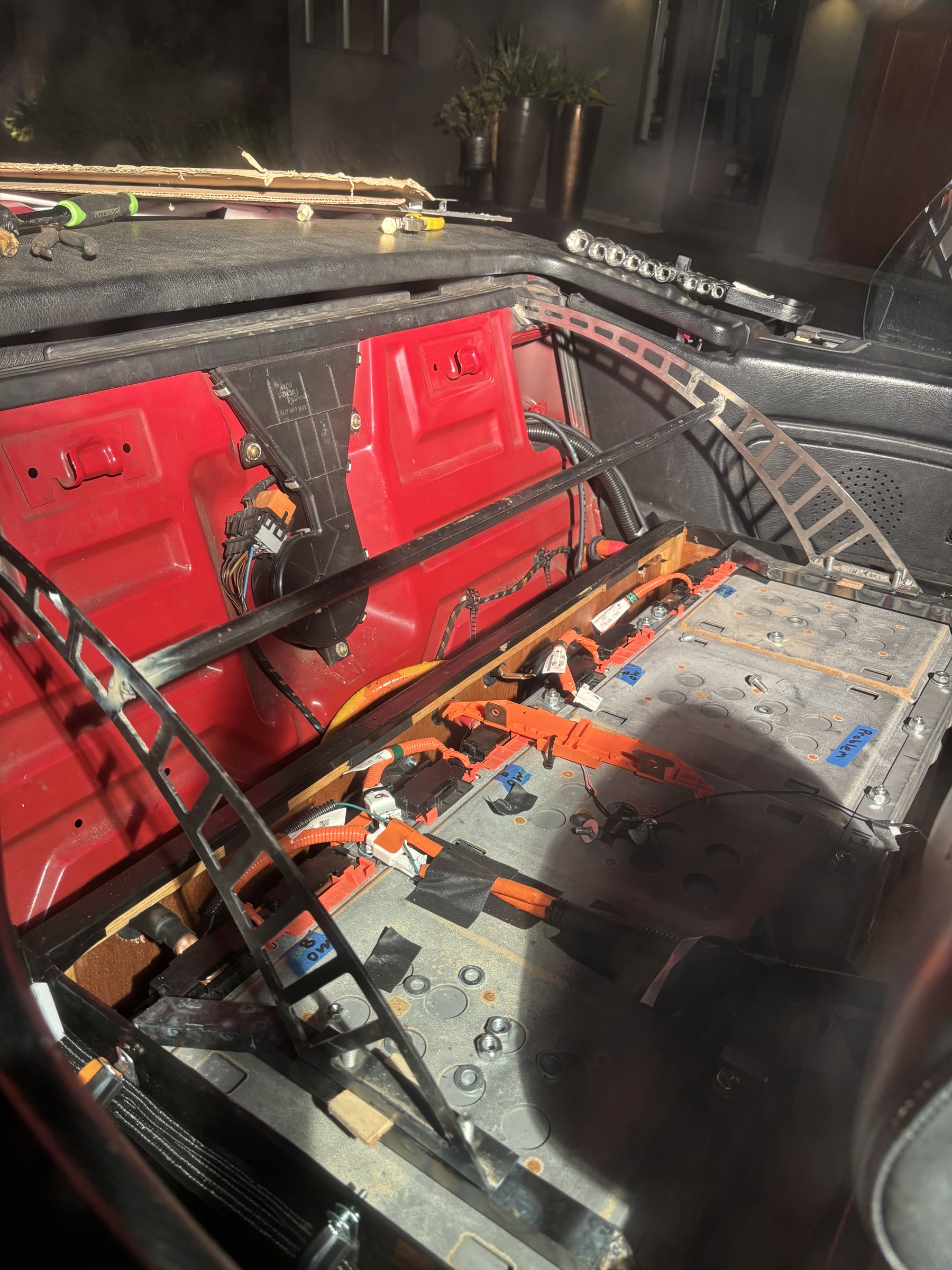 Rear battery and drivetrain support fabrication